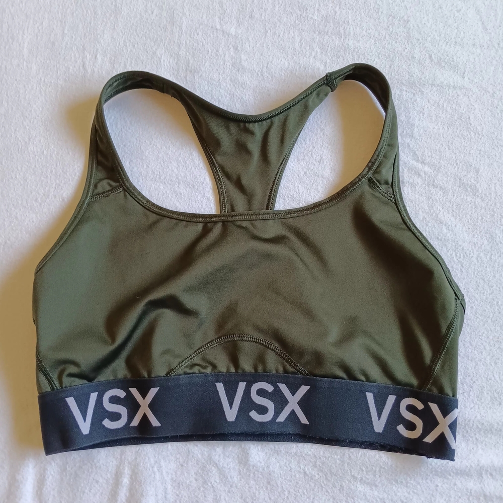 Victoria Secret Sport (VSX)Olive Green Sports Bra (Slight Pilling...see Photos)